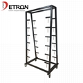 Moveable customized metal fabric roll display storage rack