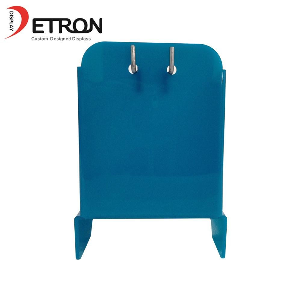 Wholesale customized blue acrylic countertop hook display stand 3