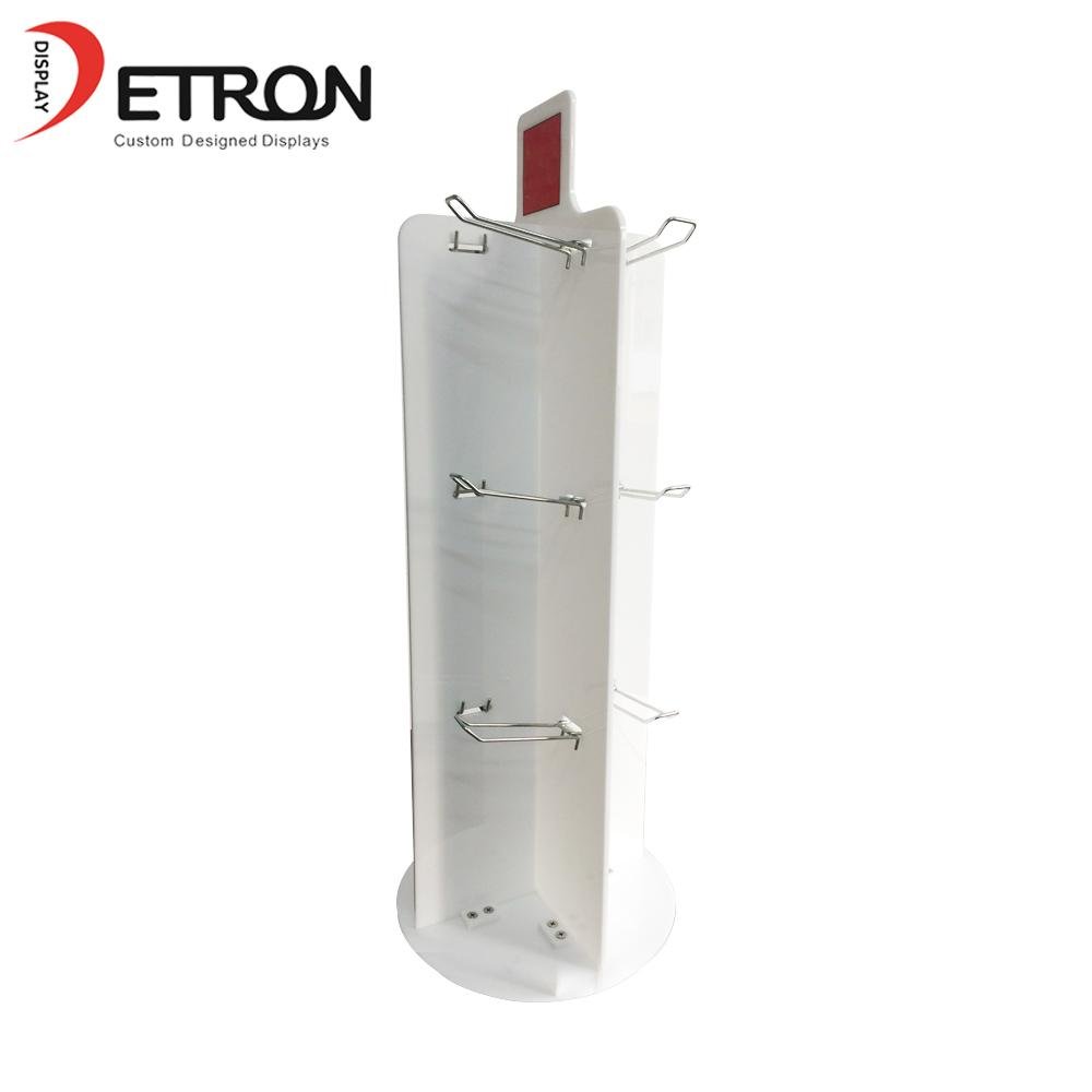 Supermarket retail product hanging rotating acrylic display stand 3