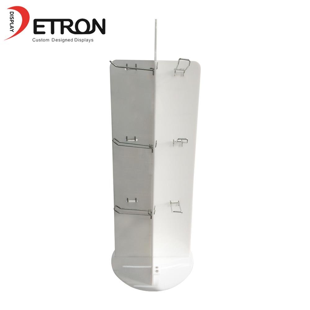 Supermarket retail product hanging rotating acrylic display stand 2