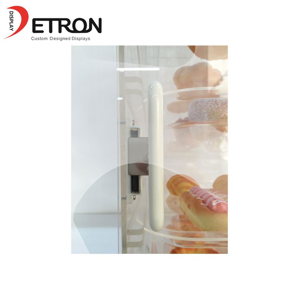 Wholesale ODM three tiers countertop clear acrylic bread display case 5