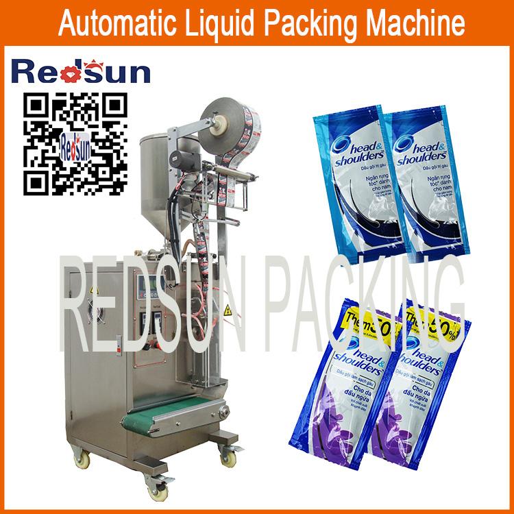 Single line Economic Liquid Shampoo hair gel sachet filling packing machine