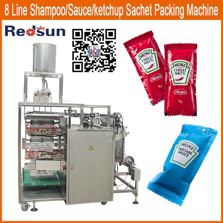 high speed ketchup tomato paste sauce sausage sachet packing packaging machine