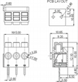 DA270-5.0mm间距蓝色弹簧式pcb接线端子