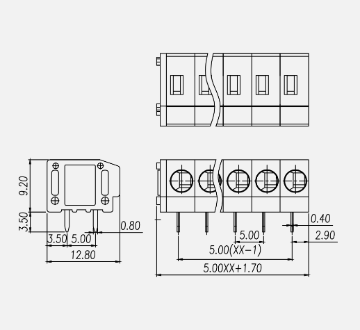 WAGO德国万可235-402 pcb弹簧式接线端子-5.0mm间距 2