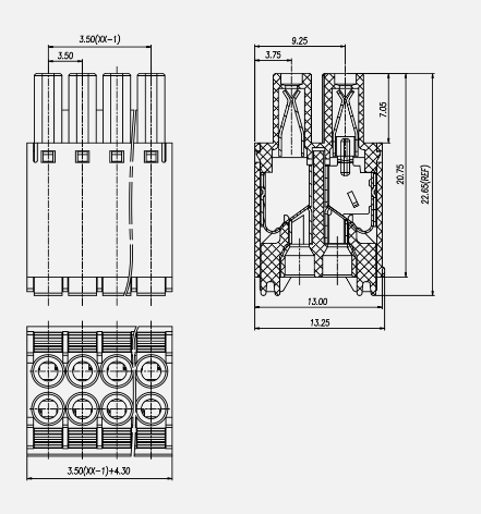 DEGSON高松双排弹簧式pcb接线端子15EDGKNH-3.5mm间距 2
