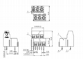 5.0mm 300V 10A PCB Screw Terminal Blocks Components Screw connector with