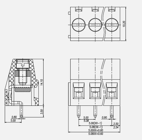 DEGSON高松DG128-5.0mm間距螺釘式pcb接線端子 2