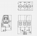 DEGSON高松DG128-5.0mm间距螺钉式pcb接线端子