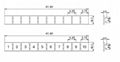 ZB4数字标记条配UK1,5N ST1.5接线端子阻燃号码条空白标签号码 2