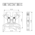 China Factory Price UK5N waterproof plastic din rail electric terminal block