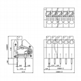 彩色DG250 KF250B/A-3.5mm间距免螺丝弹簧式pcb接线端子