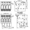 5.0mm間距免工具彈簧式pcb接線端子DG2204R DG2206R 2