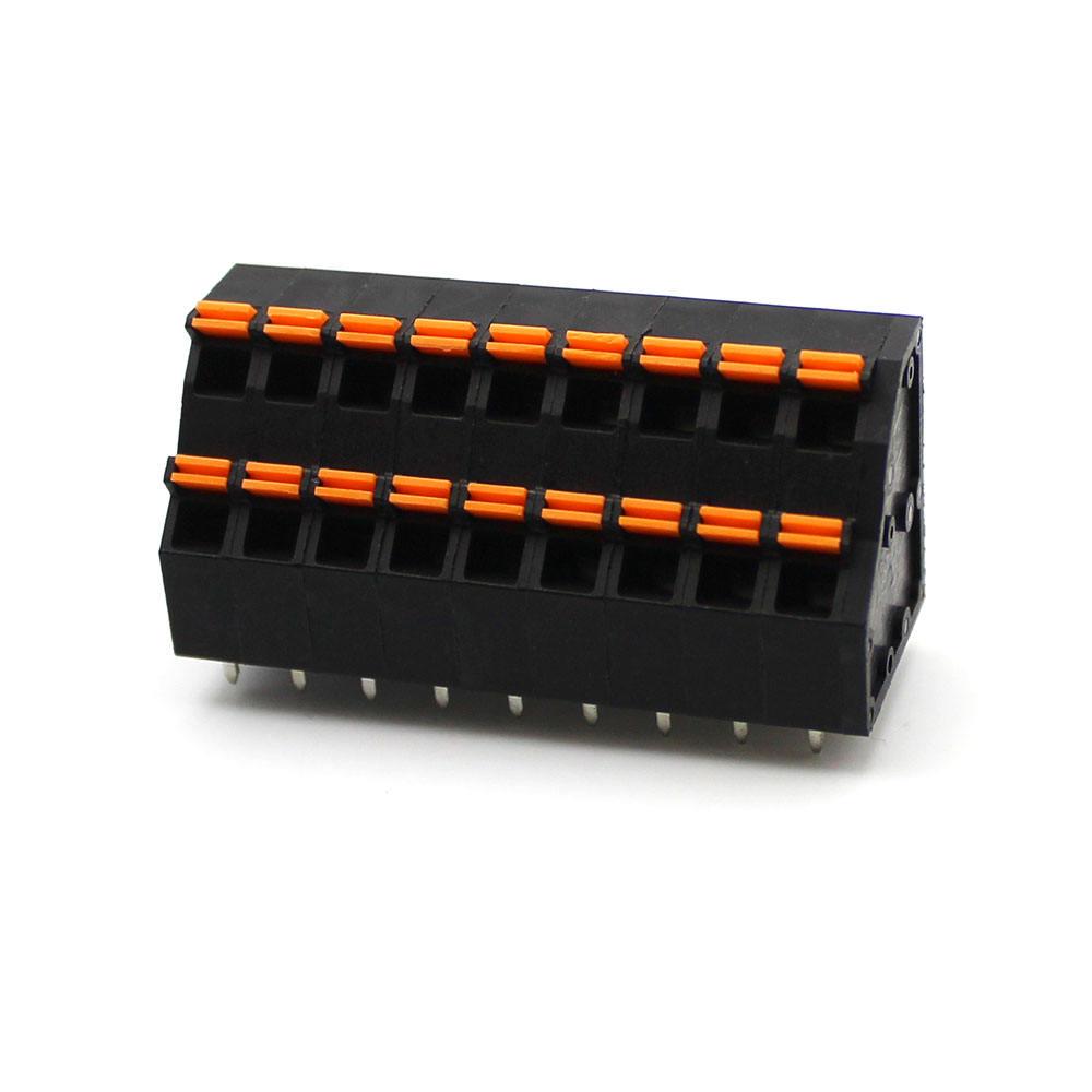 KFM736H-5.0mm间距双排弹簧式pcb接线端子