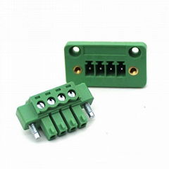 Plug + Pin Header Socket set 3.81MM pitch Through wall plug in terminal blocks