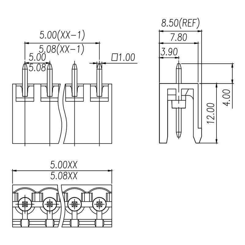 2EDGV-5.0mm間距 開口插拔式接線端子 2