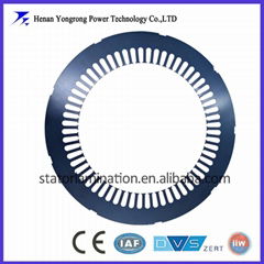 High voltage motor stator lamination