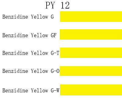 Pigment Yellow 12 C. I. P. Y. 12 PE PP PVC Rubber