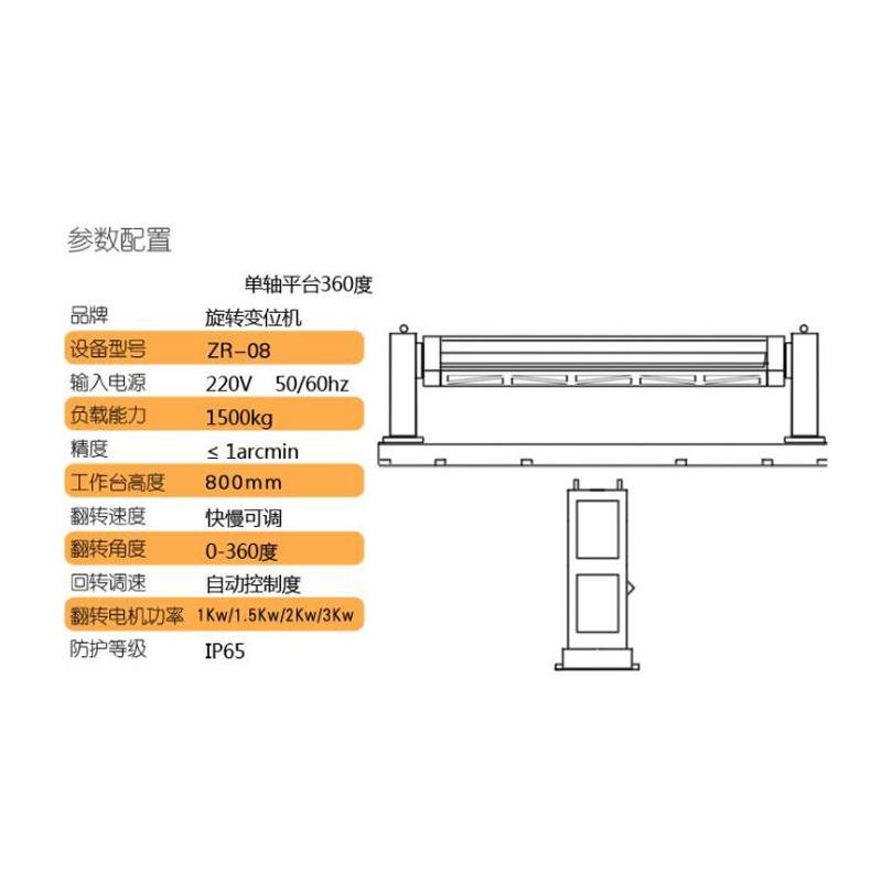 江陰優耐斯08單軸平台360度旋轉變位機廠家直銷 3