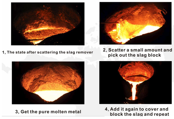 Foundry material slag remover for casting iron and steel  3