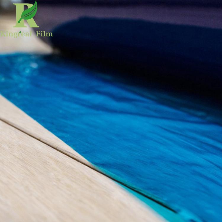 0.030.2mm Clear Blue Self Adhesive Hardwood Floor Protection Film