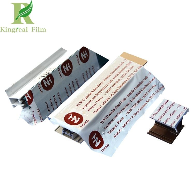 0.05-0.2mm Milky White Printed Protective Film for Aluminum Profile Surface 2