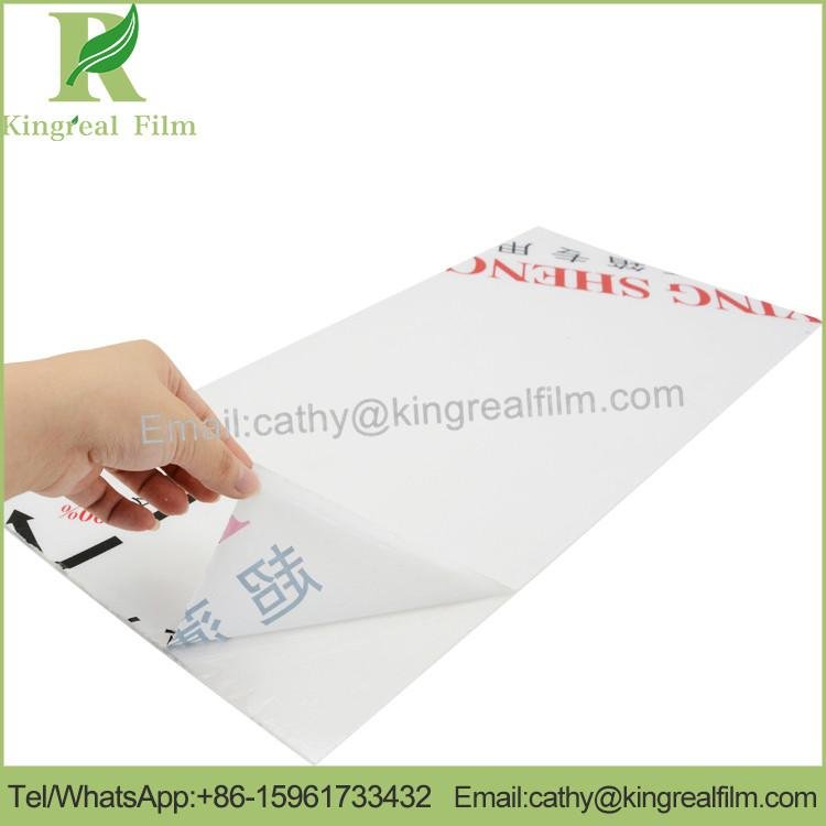 0.02-0.20mm Adhesive PE Printed Protective Film for PS(Polystyrene) Sheet 5