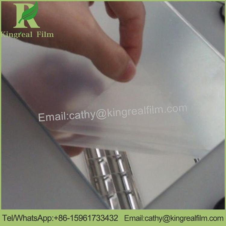 0.02-0.20mm Customized Clear Anti-Scratch Mirror Silver Protective Film 3