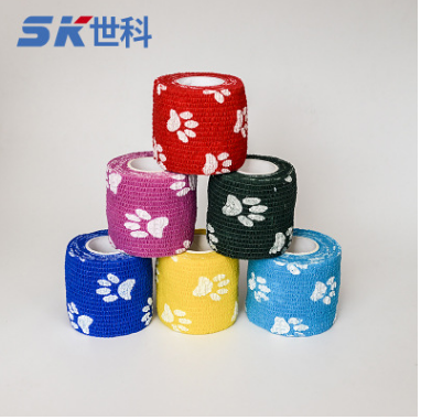 Factory Wholesale Sports Printed Non-Spindle Self-viscoelastic Bandage Non-Spinn