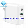 USB Wall Travel Charger 36W QC3.0