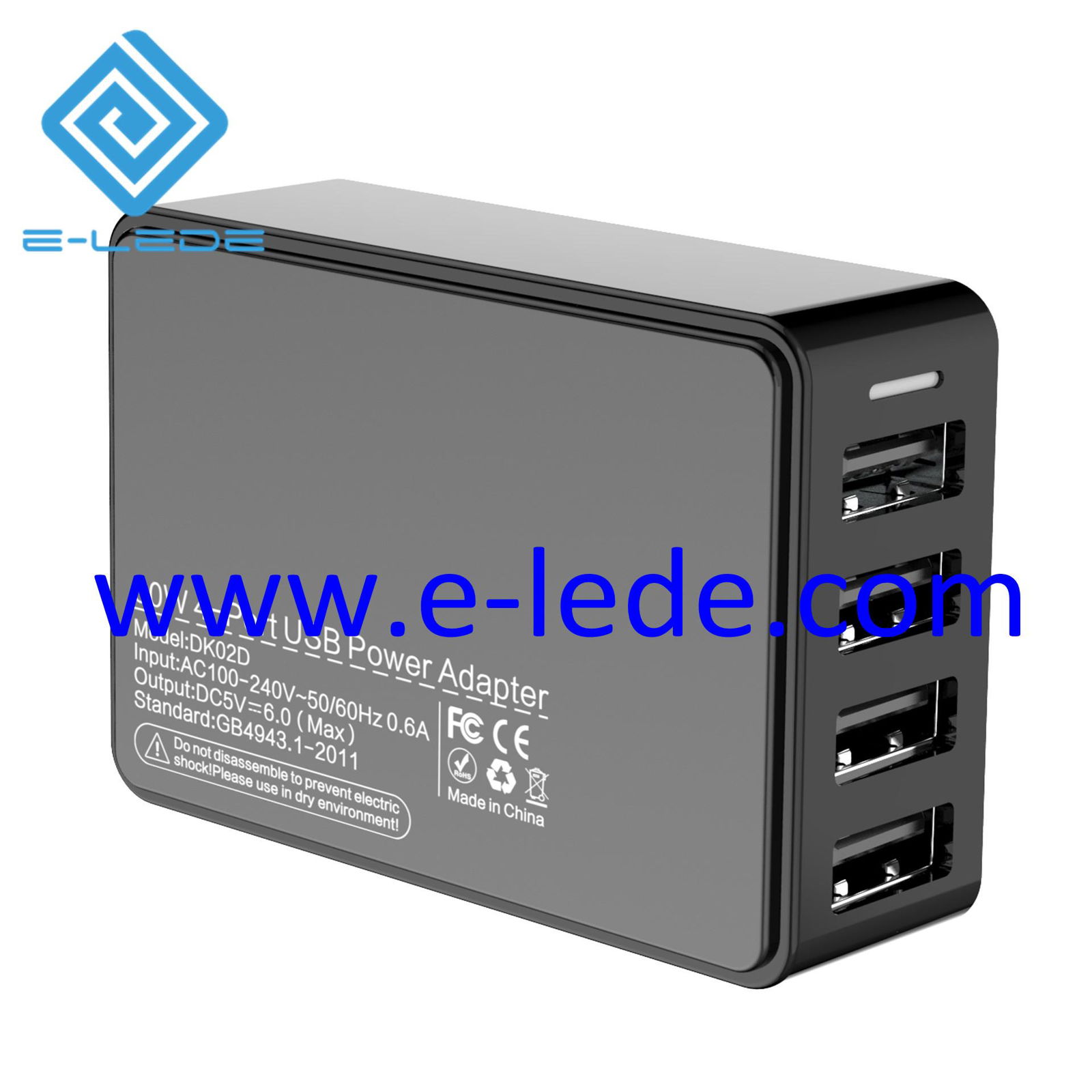 4 Port 30W USB Wall Travel Charger 2