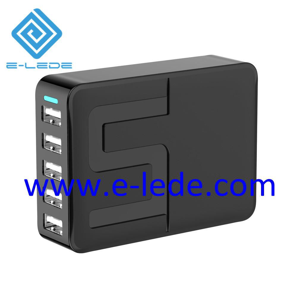 5 Port 40W USB Wall Travel Charger