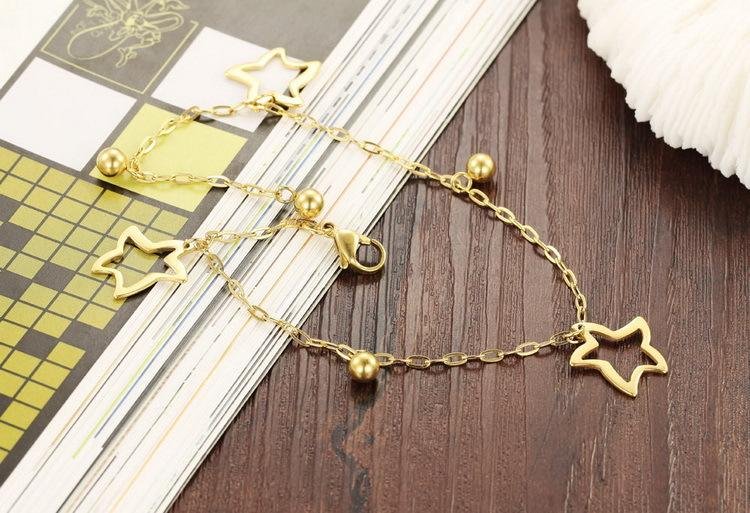 New Arrival Dongguan Manufact Factory five Star Anklet cute for women fashion 4