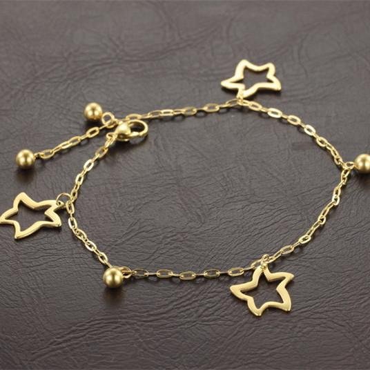 New Arrival Dongguan Manufact Factory five Star Anklet cute for women fashion 2