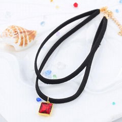 Colorful Stone Inlaying With High quality Collar Choker For Young Girl Cheap