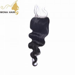 Virgin hair extensions Body wave closures