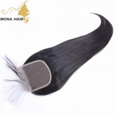 Virgin hair extensions Straight closures