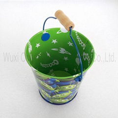 Small Tin Pail Bucket With Handle For Toys