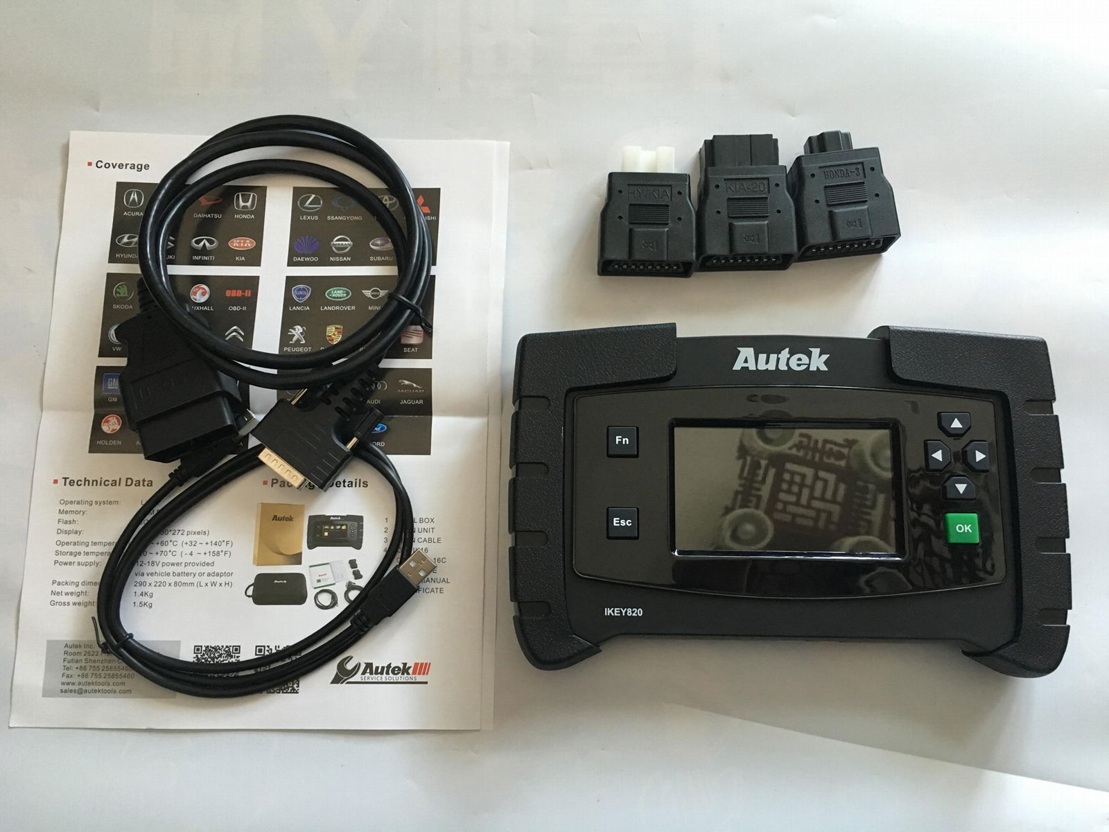 autek ikey 820 key programmer  obdii locksmith