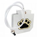 White and Copper automatic pet feeder in