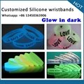 Glow in dark wristband/ engraved with color filled wristband