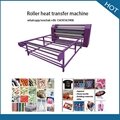 Roller heat transfer machine for fabric