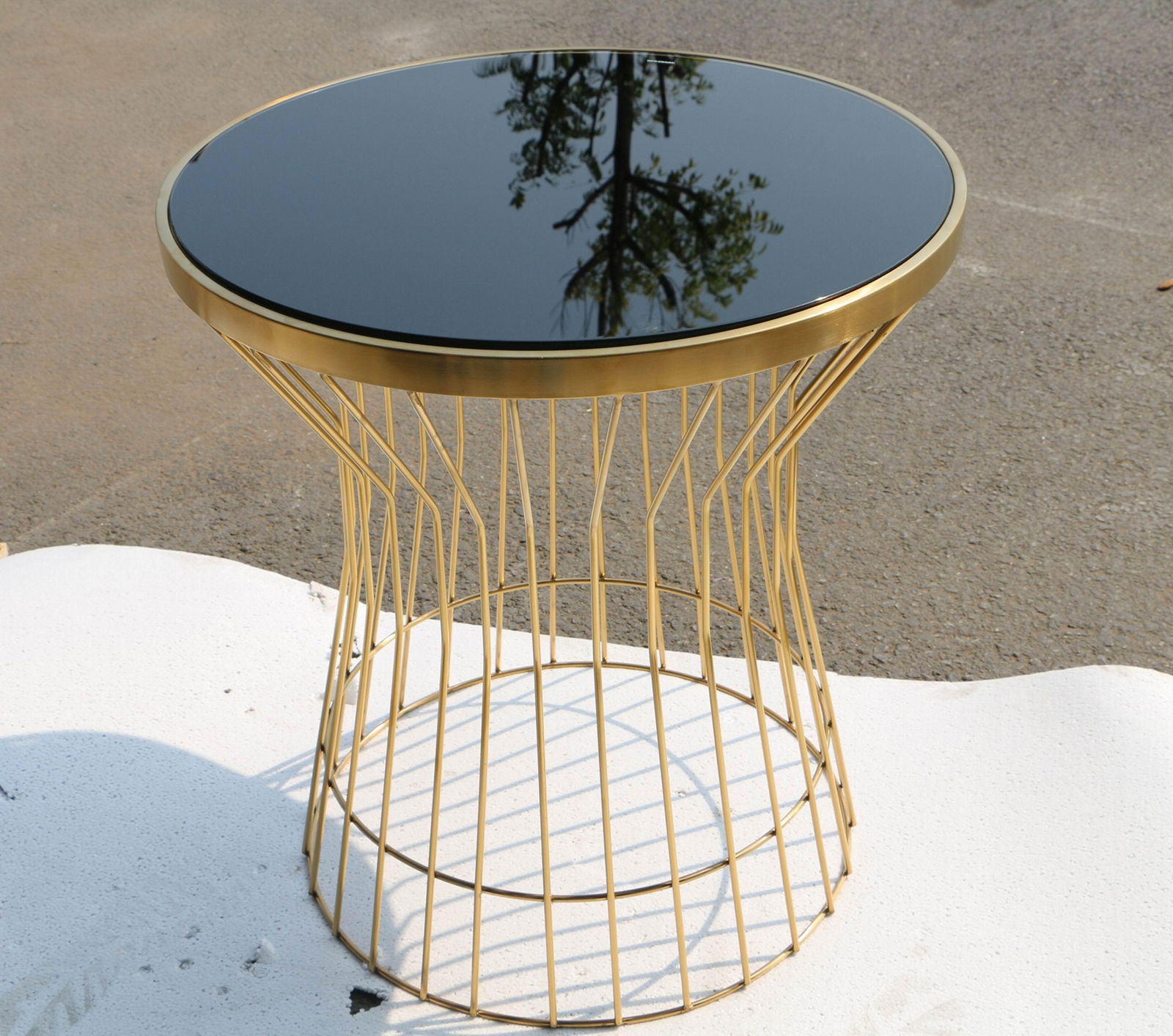 modern coffee table steel coffee table with tempered glass top metal end table 5