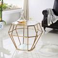 diamond shape coffee table metall coffee table with glass top luxury furniture 4