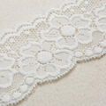 Beautiful White Lace Trim Fancy Net