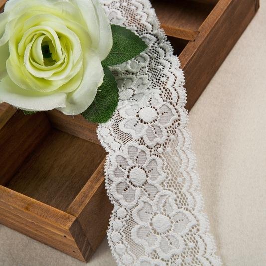 Beautiful White Lace Trim Fancy Net fabric French Lace Trim for Lady's Underwear 4