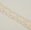 Crocheted 100% Cotton Off White lace Trimming 0.67" Wide Ivory Cotton Lace Trimm 4