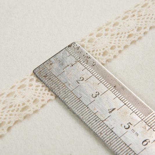 Crocheted 100% Cotton Off White lace Trimming 0.67" Wide Ivory Cotton Lace Trimm 5