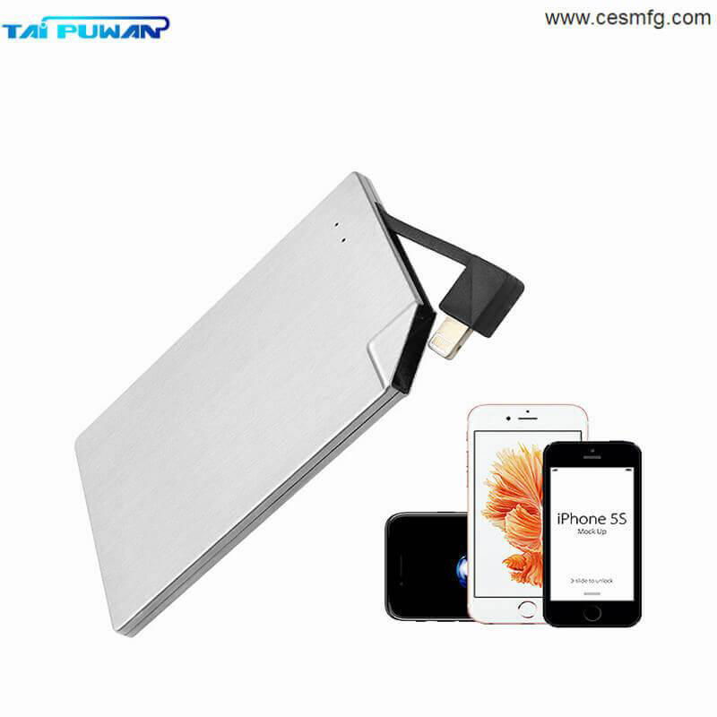 CESMFG Wholesale Credit Card Portable Cell Mobile Phone Power Bank for IPhone
