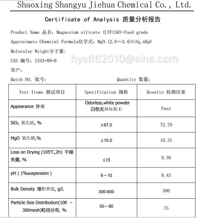 Magnesium silicate adsorbant  oil filter powder 2